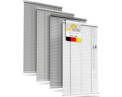 Sol Royal Aluminium Jaloezie Zonder Boren 40x130 cm incl. Klemsteunen – Aluminium Jaloezie Binnen voor Ramen 40 cm breed, 25 mm Lamellen – Privacy- & Zonwering – Glanzend Wit – JA2