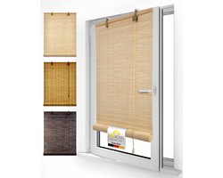 Sol Royal Bamboe Rolgordijn 130 cm breed – Lichtdoorlatende Zonwering Rolgordijnen Zonder Boren 130x160 cm – Natuurlijke Bamboe Jaloezie met Klembeugels voor Ramen & Deuren Roljaloezieën – Natuur B86