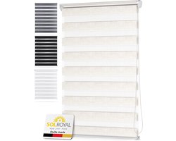 Sol Royal DL2 – Rolgordijn Lichtdoorlatend 70x220 cm Linnen – Duo Rolgordijn zonder Boren – Klembevestiging