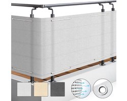 Sol Royal PB2 – Balkonscherm Wit 500 x 90 cm – Balkondoek Waterafstotend – UV Bescherming – incl. Bevestigingsmateriaal