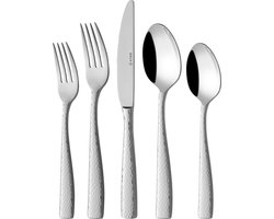 Sola Aura Bestekset - 50 delig - 6 personen - Vaatwasserbestendig - Zilverwit Premium Edelstaal 18/10 - Zilver