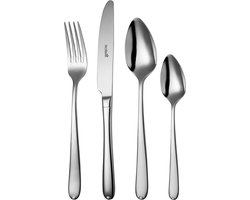 Sola Bestek Set Fleurie - 24 Delig Bestekset 6 Persoons - Modern - Vaatwasserbestendig - Zilverwit Premium Edelstaal 18/10 RVS - Zilver