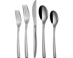 Sola Bestek Set Hermitage - 24 Delig Bestekset 6 Persoons - Modern - Vaatwasserbestendig - Zilverwit Premium Edelstaal 18/10 RVS - Zilver