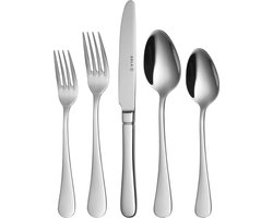 Sola Bestek Set Livorno - 100 Delig Bestekset 12 Persoons - Modern - Vaatwasserbestendig - Zilverwit Premium Edelstaal 18/10 RVS - Zilver