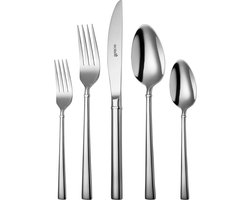 Sola Bestek Set Palermo - 100 Delig Bestekset 12 Persoons - Modern - Vaatwasserbestendig - Zilverwit Premium Edelstaal 18/10 RVS - Zilver
