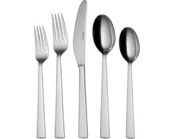 Sola Eclipse Bestekset 9 persoons - 90 delig - Zilverwit Premium Edelstaal 18/10 - Vaatwasserbestendig