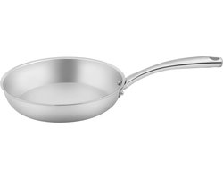 Sola Green Cooking Koekenpannen - Ø 24 cm RVS Koekenpannen Inductie - Geschikt voor Elke Warmtebron - Zilver - Dubbelwandige bodem