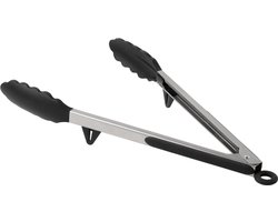 Sola Keukentang – 35 cm – RVS met siliconen – Vleestang / Grilltang / BBQ-Serveertang – Hittebestendig & vaatwasserbestendig