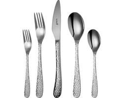 Sola Lima Bestekset 12 persoons - 100 delig - Vaatwasserbestendig - Zilverwit Premium Edelstaal 18/10 - Zilver