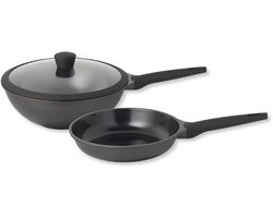 Sola Pannenset Ceramic Deluxe - Koekenpan ø 28 cm en Sola Wokpan ø 30 cm - keramische anti-aanbaklaag
