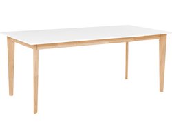 SOLA - Uitschuifbare eettafel - Wit - 90 x 140/180 cm - MDF