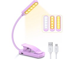 Solacis Leeslampje voor in bed - Leeslampje voor boek - Leeslampje slaapkamer - Kind - Volwassenen - Must have voor in uw kamer!