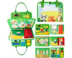 Solacis Montessori activiteitenboek - Busy Board - Activiteitenbord - Activity board - Sensorisch speelgoed - Must have voor uw kind!