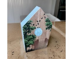 Solacis Vogelgeluiden huisje met sensor - Vogelhuisje met geluid - Vogelgeluiden huisje voor op toilet - Geluid voor op WC - Vogelgeluiden huisje - Must have voor op uw toilet!