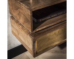 Solano Nachtkastje 1 lade Mangohout Zand met brass knop