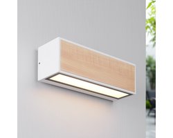 Solar buiten wandlamp met licht hout - Garcia