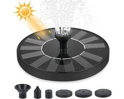Solar Fontein op Zonne energie - 6 fonteinstijlen beschikbaar - Waterfontein - Fonteintje - Fonteinpomp voor Tuin / Vijver / Zwembad / Vogel bad - ⌀160mm