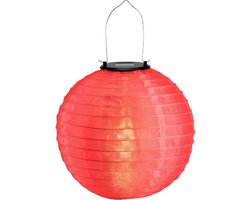 Solar lampion rood 35 cm - rond