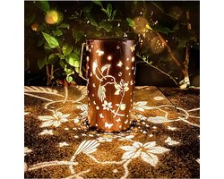 Solar Lantaarns – Waterdicht – Kolibries Design – Metaal – Hangend – LED – Buiten Decoratie – Voor Terras, Tuin, Gazon en Veranda