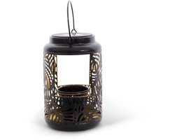 Solar Lantern - GARDEN ID Bloemlamp - 12 x 19 cm Pot 6,5 x 6 cm - 8 uur verlichting - AAA batterij - Opengewerkt ontwerp.