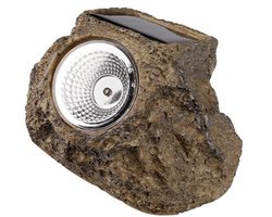 Solar LED lamp | Steen | 3000K | 14,5cm | Bruin