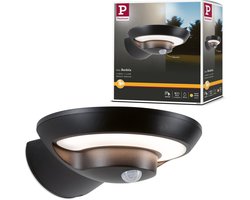 Solar LED-wandarmatuur voor buiten Bordola Schemergestuurde bewegingsmelder (IR) IP44 180x211mm 3000K 3,5W 220lm 3,7V Antraciet Kunststof