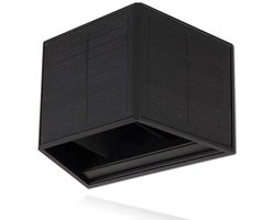 Solar LED Wandlamp Sole - Warm wit - IP54 - Zwart - Instelbare stralingshoek