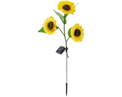 Solar - Sunflower - Zonnebloem - tuinverlichting - tuinprikker - tuinfakkel - tuindecoratie - zonne-energie - bloem - buitenverlichting - buitendecoratie - zonnepaneel