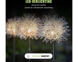 Solar Tuinfakkel met sensor - 4 stuks Voordeelverpakking - Tuinverlichting op zonne-energie - Zilver & Zwart