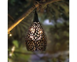 Solar tuinverlichting - Hanglamp 'Saga' - Warm wit licht - Schemersensor - Buitenlamp op zonne-energie