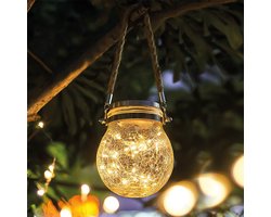 Solar tuinverlichting - Hanglamp/tafellamp buiten 'Betsy' - Camping verlichting oplaadbaar - Kampeerlamp - Warm Wit licht - Buitenlamp op zonne-energie