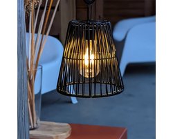 Solar tuinverlichting - Hanglamp/tafellamp buiten 'Firenze' - Buitenlamp op zonne-energie - Zwart