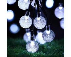 Solar tuinverlichting - IP65 Waterdicht - kerstverlichting voor buiten - Solar verlichting voor buiten/binnen - tuin, boom, balkon, Kerstmis - Tuinverlichting op zonne-energie -Licht Cristal slinger-50 LED - 9.5 meter - Wit - ø2,4cm