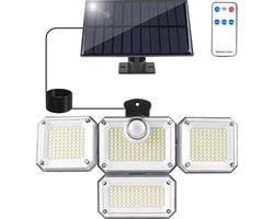 Solar Tuinverlichting - Krachtige Buitenlamp op Zonne-energie met 333 LED's, Bewegingsmelder, 3 Modi, Waterdicht (IP65) en 360-graden Stralingshoek - Verlicht je Buitenruimte op Duurzame Wijze