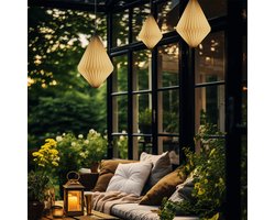 Solar tuinverlichting - Lampion en hanglamp Lima - Warm wit licht - Wit - Buitenlamp op zonne-energie