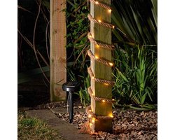 Solar tuinverlichting 'Manilla' - 60 warm witte leds - 4,5 meter lang - Op zonne-energie - Lichtslinger - Lichtsnoer