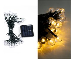 Solar Tuinverlichting op Zonneenergie - 20 LED Lichtsnoer Buiten - 3 m Verlicht + 2 m Snoer - Buitenverlichting Lichtslinger - Lichtsnoeren - Kerstverlichting - Kerstcadeau
