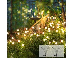 Solar Tuinverlichting - Sfeerverlichting - 6 pots x 2 - vuurvliegjes - Zonne Energie - Waterdicht - Prikspots