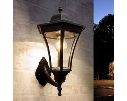 Solar wandlamp buiten 'Sheffield' - Met schemersensor - Wandlamp op zonne-energie