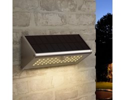Solar wandlamp 'Motion V' - Tuinverlichting met bewegingsmelder - Buitenlamp op zonne-energie geschikt voor de schutting
