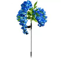 Solar - wisteria - blauwe regen - tuinverlichting - tuinprikker - tuinfakkel - tuindecoratie - zonne-energie - buitenverlichting - buitendecoratie - zonnepaneel - imitatiebloem - kunstbloem