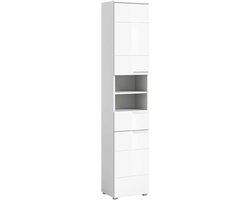 Solero hoge kast wit hoogglans MDF TZ - 34x38x193cm