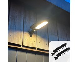 Solgaro® Buitenlamp met Bewegingssensor Walli - 2 Stuks - Tuinverlichting op zonne energie - Warm Wit Licht - Dag nacht sensor - Solar tuinverlichting - 32 LEDs Schijnwerper