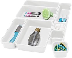 SolHouse™ Lade Organizer - Opbergbakjes - Lade Verdeler - voor Keuken en Bureau - Badkamer - Lade Bakjes - Make Up Organizer - 8 delen - Wit
