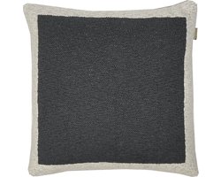 Solid knitted poster cushion black
