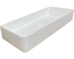 Solid Surface opbouw waskom Toledo 75x32cm mat wit