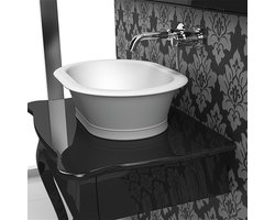Solid Surface waskom opbouw Classico 50x36cm mat wit