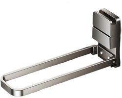 Solidchoice - 1 stuk grijze kleefhaken, robuust, opvouwbaar, handdoekhouder zonder boren, handdoekhouder, modern design, elegant en esthetisch, met eenvoudige installatie.