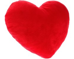 Solidchoice - Dailygoody - Hart Pluche Kussen - Pluchen Hartkussen - Comfortabel en decoratief - Rood Paars - Sierkussen voor kinderen - Geschikt voor binnen gebrui..