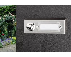 Solidchoice - Drukknop met Rechthoekige Inbouwdoos van Metaal en Polycarbonaat Bord